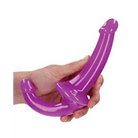 RealRock Glow in the Dark 6 in. Strapless Strap-On Dildo Neon Purple - Strapless Strap