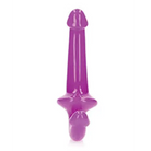 RealRock Glow in the Dark 6 in. Strapless Strap-On Dildo Neon Purple - Strapless Strap