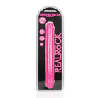 RealRock Glow in the Dark Double Dong 12 in. Dual-Ended Dildo Neon Purple - Neon Pink - Double Ended Dildo