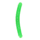 RealRock Glow in the Dark Double Dong 15 in. Dual-Ended Dildo Neon Green - Double Ended Dildo