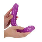 RealRock Glow in the Dark Double Dong 15 in. Dual-Ended Dildo Neon Blue - Double Ended Dildo