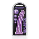 RealRock Glow in the Dark Slim 9 in. Dildo Neon Blue - Neon Purple / 7’’ - Realistic Dildo