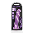 RealRock Glow in the Dark Slim 9 in. Dildo Neon Blue - Neon Purple / 8’’ - Realistic Dildo