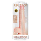 RealRock Realistic 12 in. Straight Dildo With Balls and Suction Cup Beige - Realistic Dildo