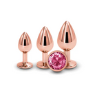 Rear Assets 3-Piece Metal Plug Kit - Pink - Butt Plug