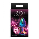 Rear Assets Metal Anal Plug with Jewel - Pink / Small - Butt Plug