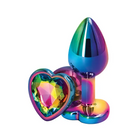 Rear Assets Metal Heart Plug with Jewel - Butt Plug