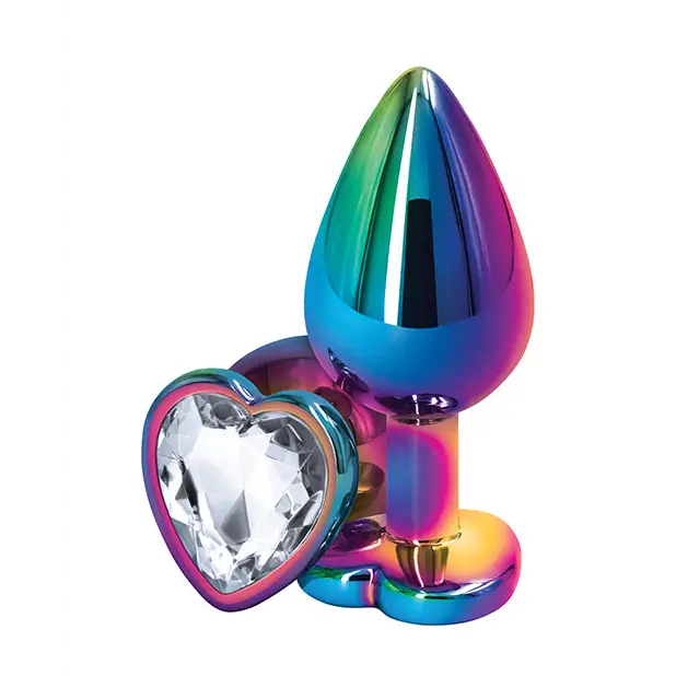 Rear Assets Metal Heart Plug with Jewel - Butt Plug