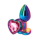 Rear Assets Metal Heart Plug with Jewel - Butt Plug