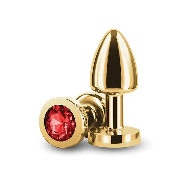 Rear Assets Petite Metal Anal Plug Gold/Red - Butt Plug