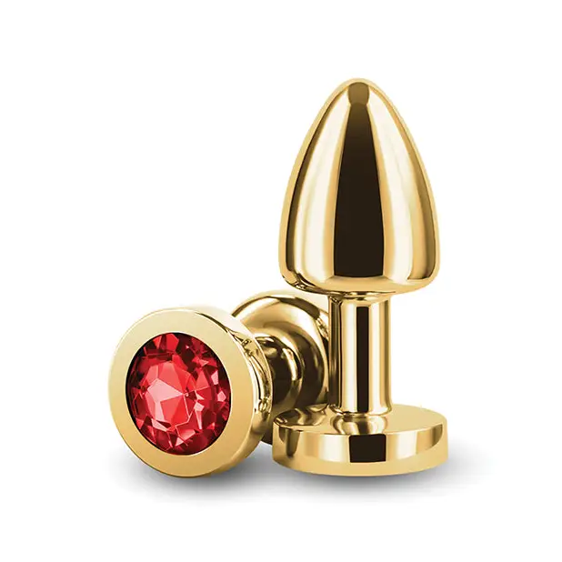 Rear Assets Petite Metal Anal Plug Gold/Red - Butt Plug