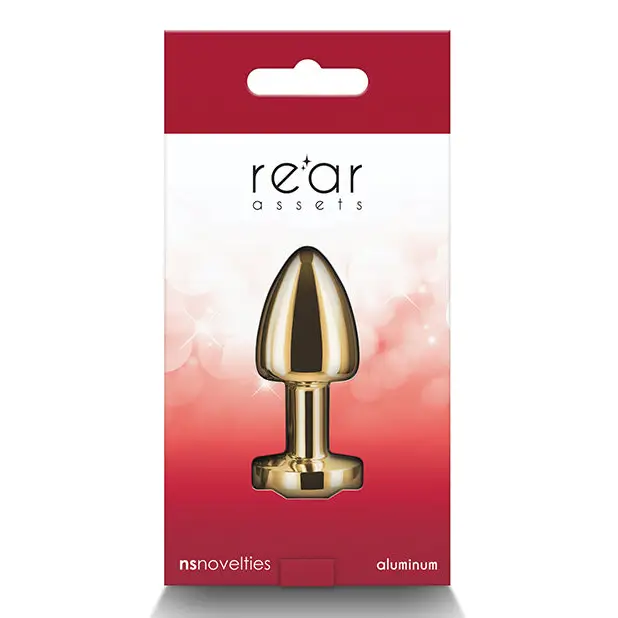 Rear Assets Petite Metal Anal Plug Gold/Red - Butt Plug