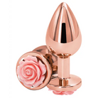 Rear Assets Rose Anal Plug - Pink / Medium - Butt Plug