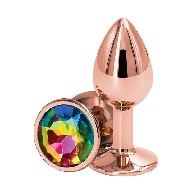 Rear Assets Rose Gold Anal Plug with Jewel - Butt Plug