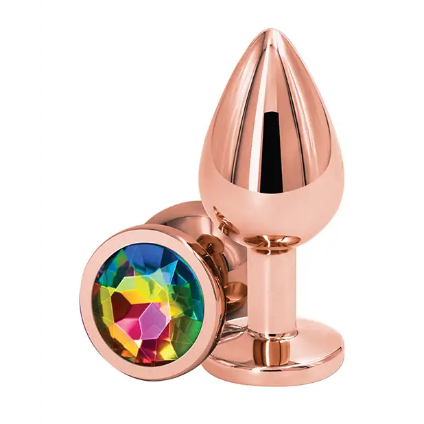 Rear Assets Rose Gold Anal Plug with Jewel - Butt Plug