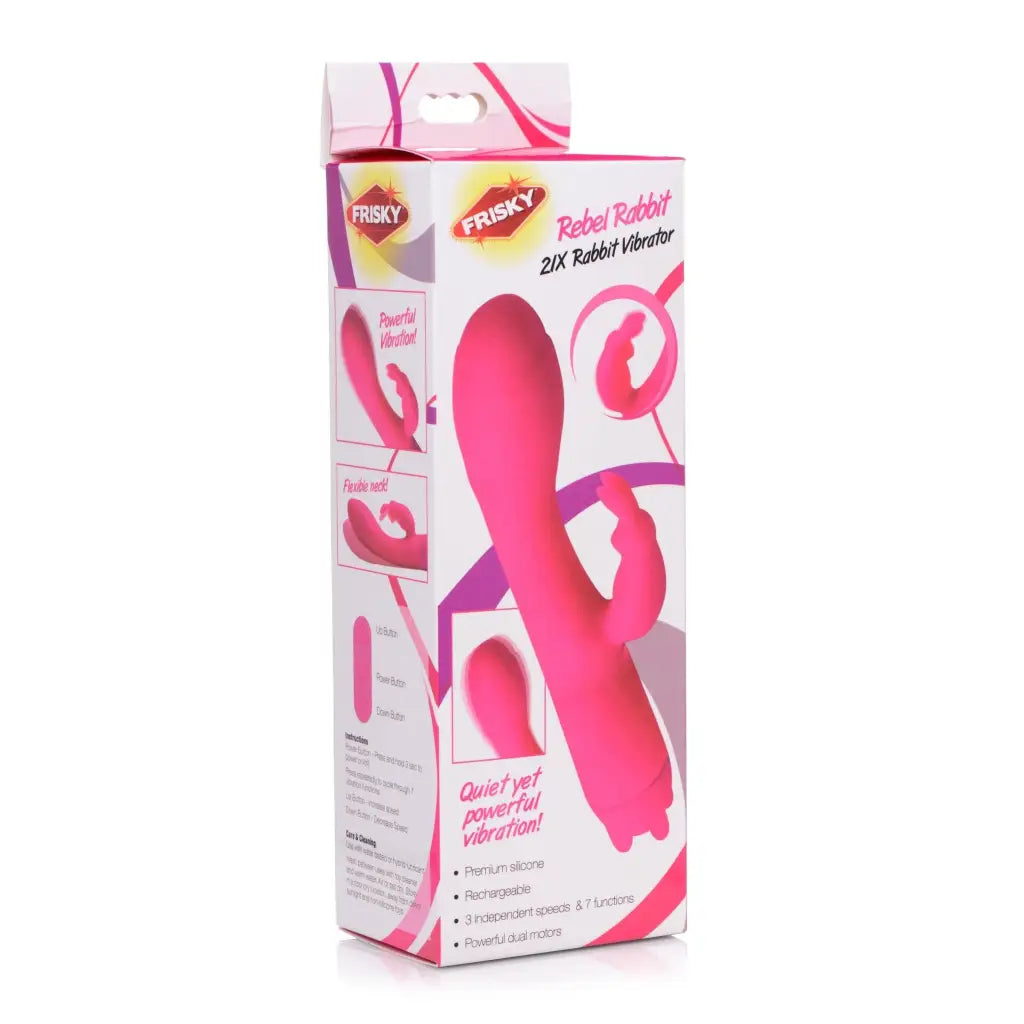 Frisky Rabbit Rebel Rabbit 21x Silicone Vibrator at the Haus of Shag