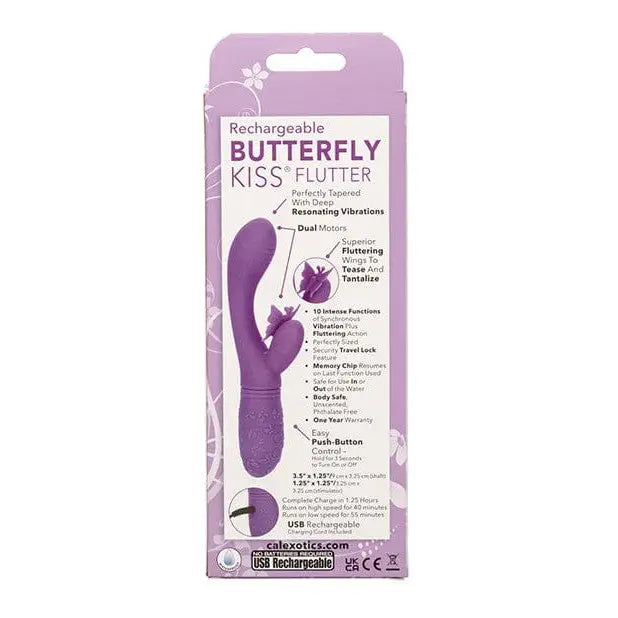 CalExotics Vibrator Rechargeable Butterfly Kiss Flutter Rabbit by CalExotics at the Haus of Shag