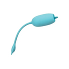 Rechargeable Kegel Teaser: A blue plastic toy with a long tail for pelvic floor exercises