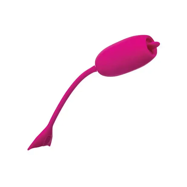 Pink spoon handle from Rechargeable Kegel Teaser for enhanced pelvic muscle exercise