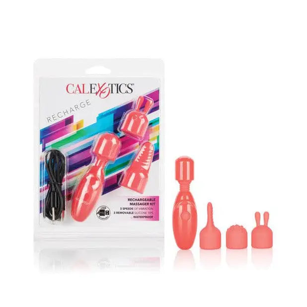 CalExotics Stimulators Rechargeable Massager Kit - Orange at the Haus of Shag