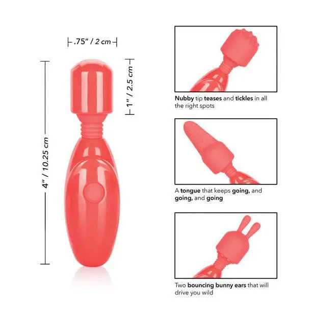 CalExotics Stimulators Rechargeable Massager Kit - Orange at the Haus of Shag