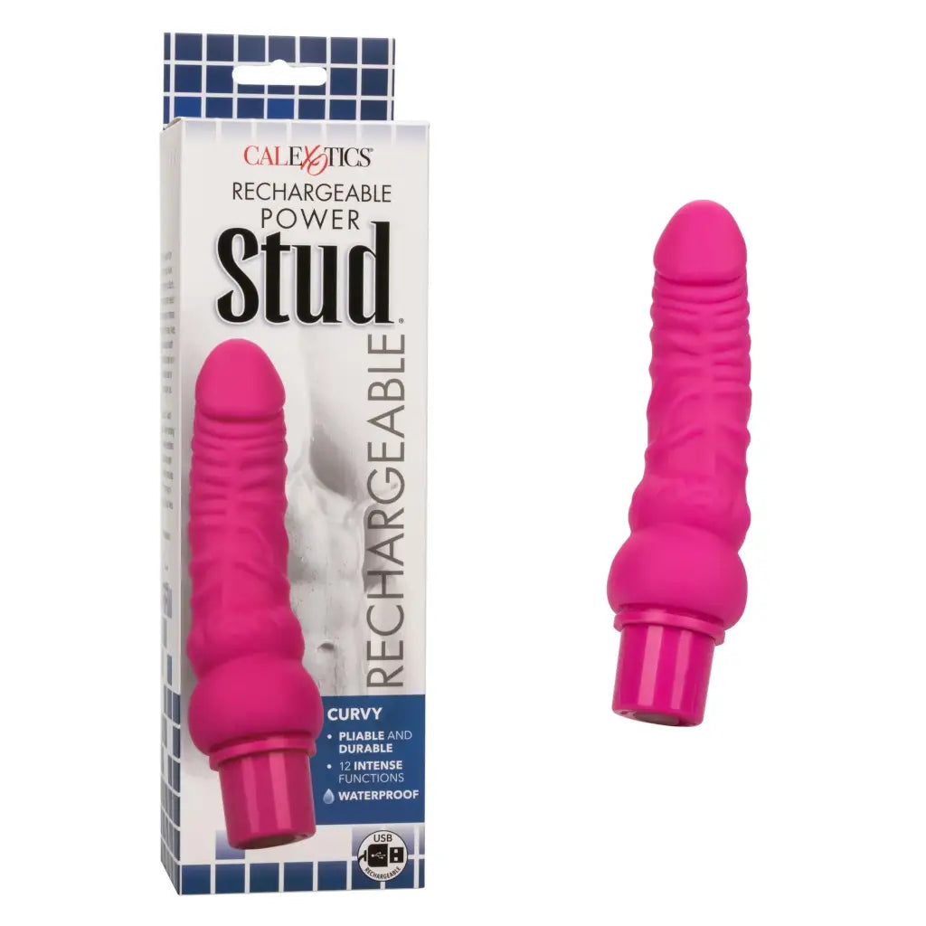 CalExotics Vibrator Rechargeable Power Stud Curvy at the Haus of Shag