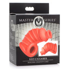 Master Series Cock Cage Red Chamber Silicone Chastity Cage at the Haus of Shag