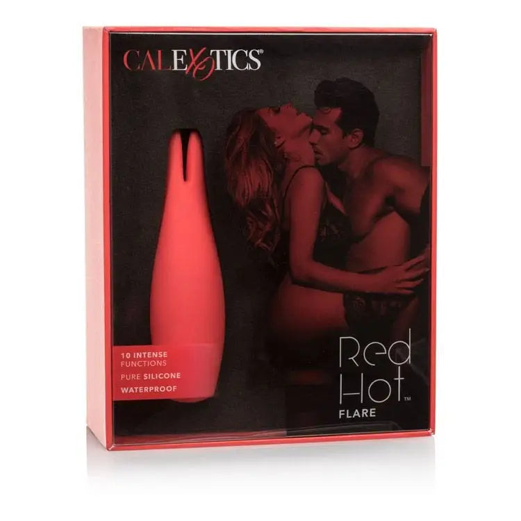 CalExotics Vibrator Red Hot Flare Clitoral Dual Teasers at the Haus of Shag