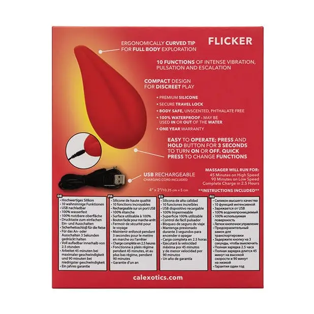 CalExotics Stimulators Red Hot Flicker - Red at the Haus of Shag