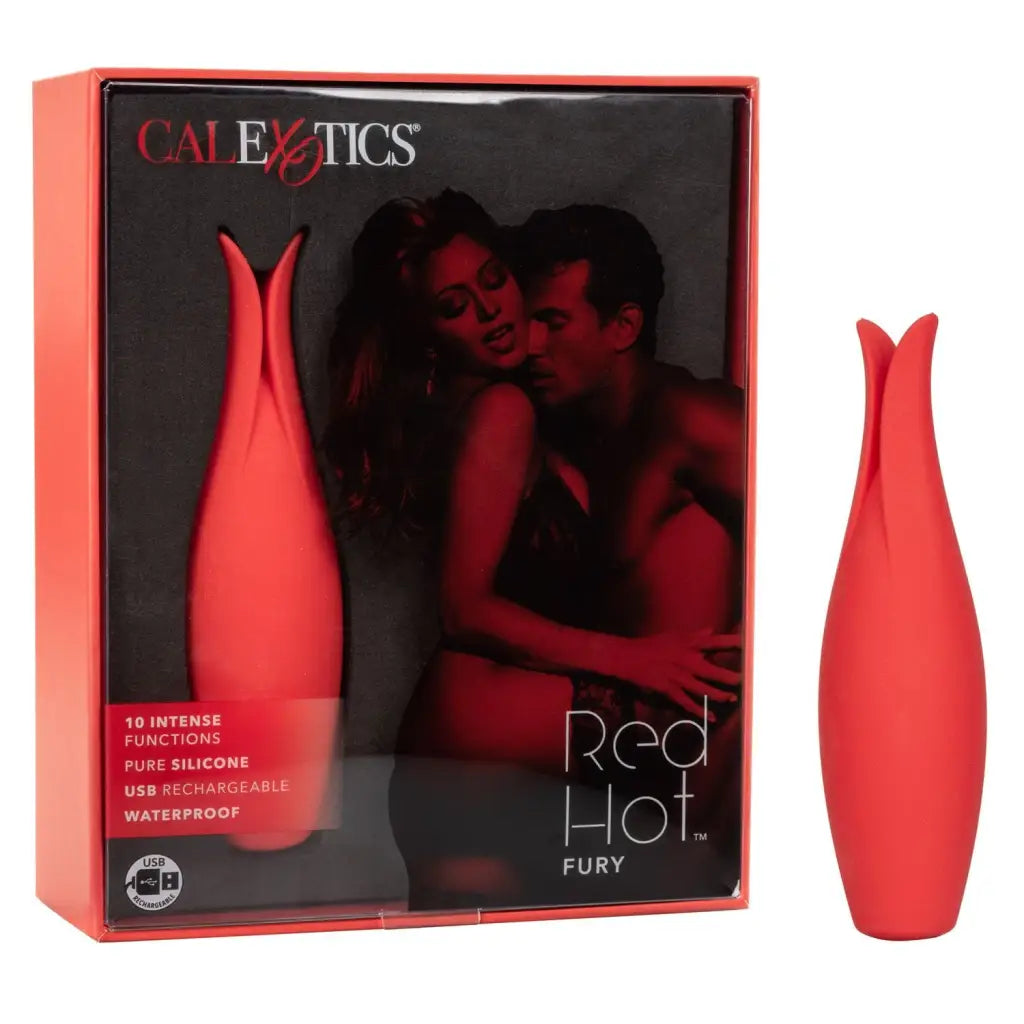 CalExotics Vibrator Red Hot Fury Clitoral Massager at the Haus of Shag