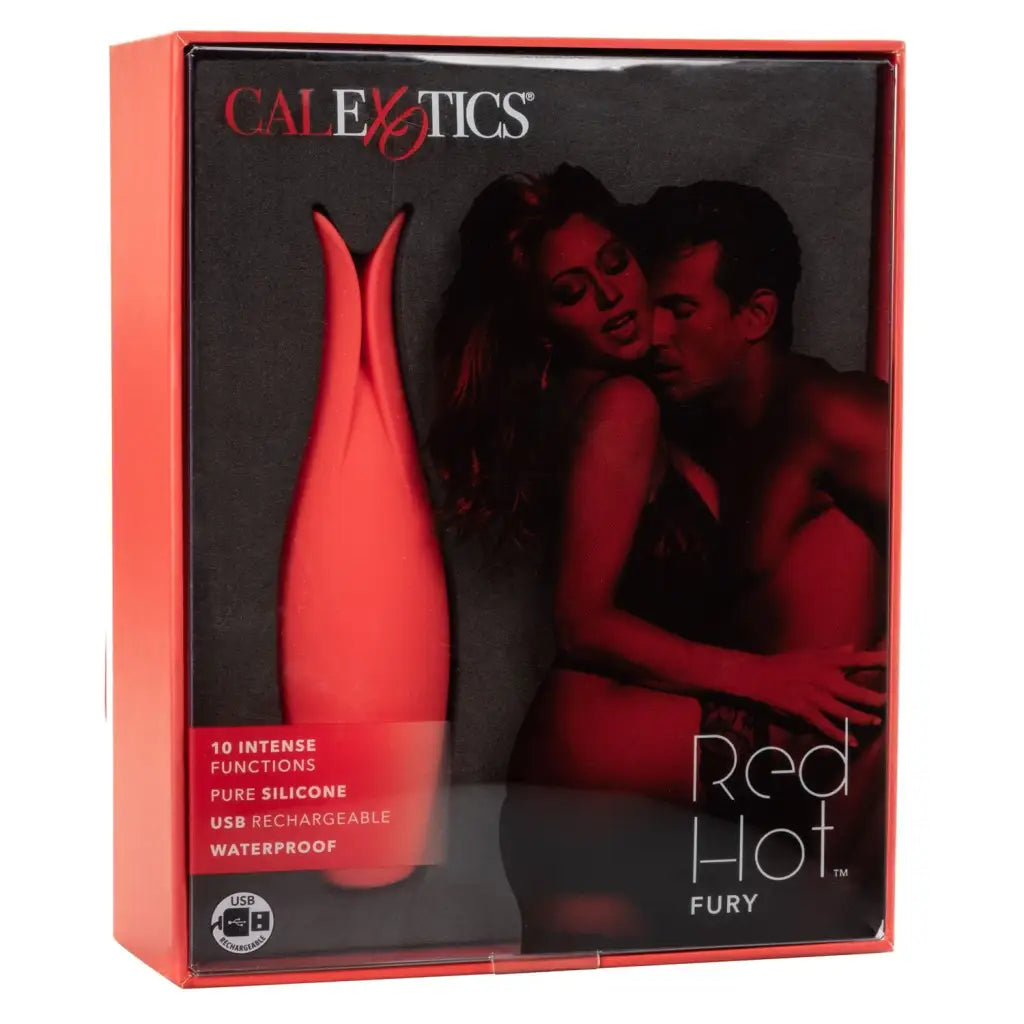 CalExotics Vibrator Red Hot Fury Clitoral Massager at the Haus of Shag