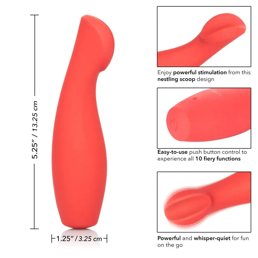 CalExotics Vibrator Red Hot Ignite Clitoral Flickering Massager at the Haus of Shag