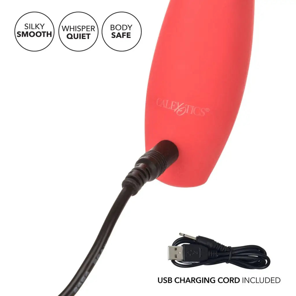 CalExotics Vibrator Red Hot Ignite Clitoral Flickering Massager at the Haus of Shag