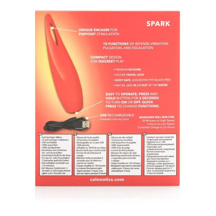 CalExotics Vibrator Red Hot Spark Clitoral Encaser Massager at the Haus of Shag