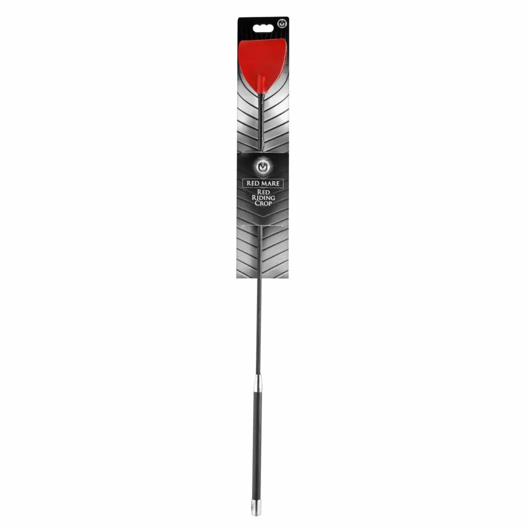 Master Series Crops Red Leather Riding Crop at the Haus of Shag