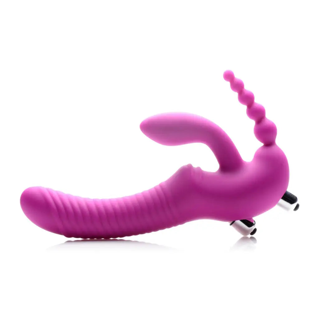 Strap U Strapless Strap On Regal Rider Vibrating Silicone Strapless Strap On Triple G Dildo at the Haus of Shag