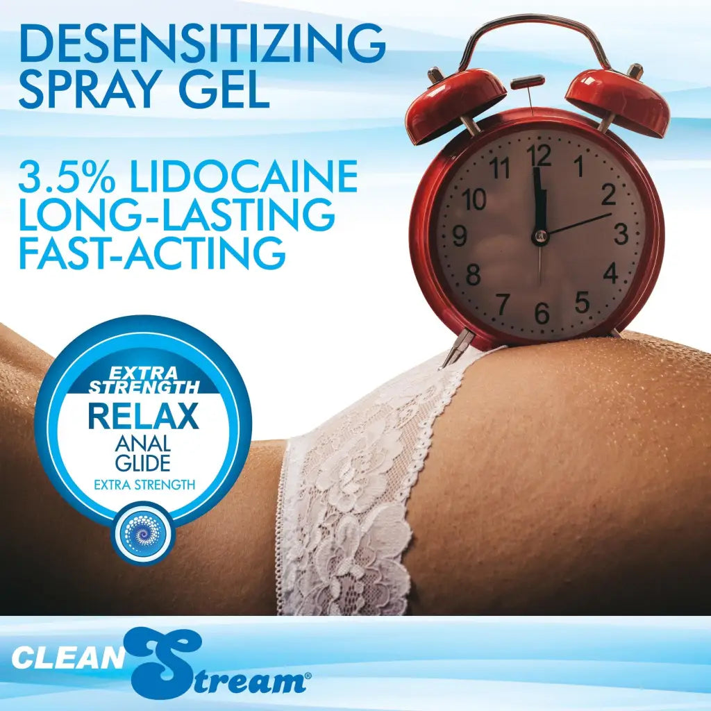 CleanStream Water Based Lubricant Relax Desensitizing Lubricant With Nozzle Tip - Oz. at the Haus of Shag