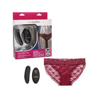 CalExotics Stimulators Small/Medium Remote Control Lace Panty Set Burgundy at the Haus of Shag