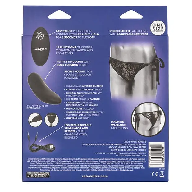 CalExotics Stimulators Remote Control Lace Thong Set at the Haus of Shag