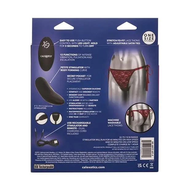 CalExotics Stimulators Remote Control Lace Thong Set at the Haus of Shag