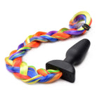 Tailz Tail Plug Multi-Color Remote Control Vibrating Rainbow Pony Tail Anal Plug at the Haus of Shag