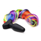 Tailz Tail Plug Multi-Color Remote Control Vibrating Rainbow Pony Tail Anal Plug at the Haus of Shag