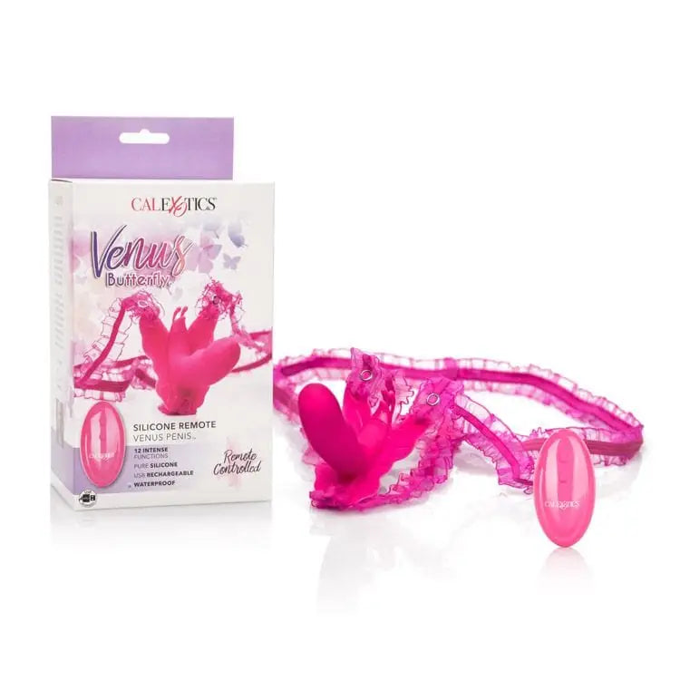 CalExotics Vibrator Remote Venus Penis Butterfly Pink Vibrator at the Haus of Shag