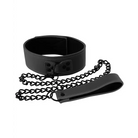 Renegade Bondage Collar Black - sturdy leather with a robust chain for intense experiences