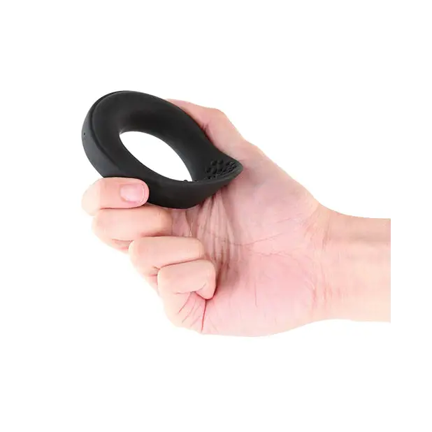 Renegade Slider Vibrating Cock Ring - Black - Penis Enhancement