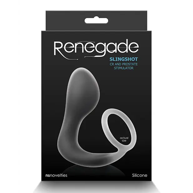 Renegade Slingshot Cock Ring & Prostate Stimulator Black - Cock Ring