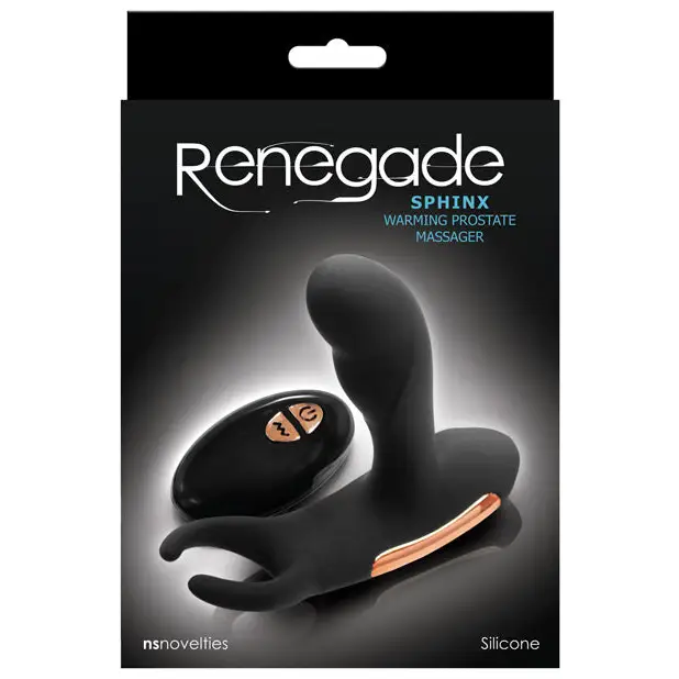 Renegade Sphinx Warming Prostate Massager Black - Powered Butt Plug