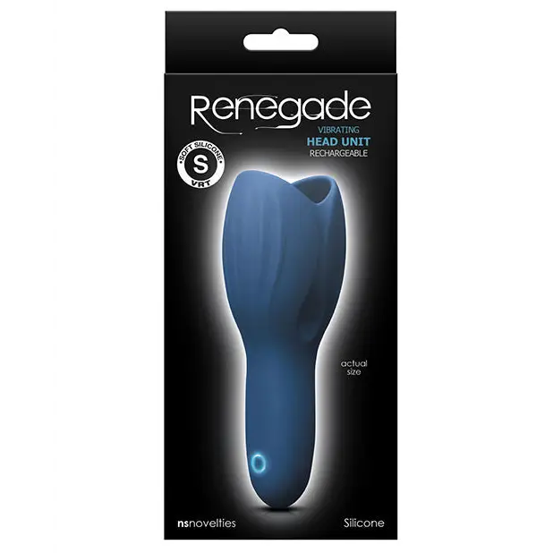 Renegade Vibrating Head Unit Blue - Manual Stroker