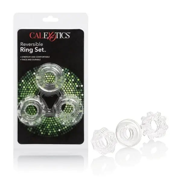 CalExotics Sextoys for Couples Reversible Ring Set Clear at the Haus of Shag