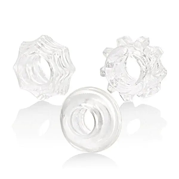 CalExotics Sextoys for Couples Reversible Ring Set Clear at the Haus of Shag